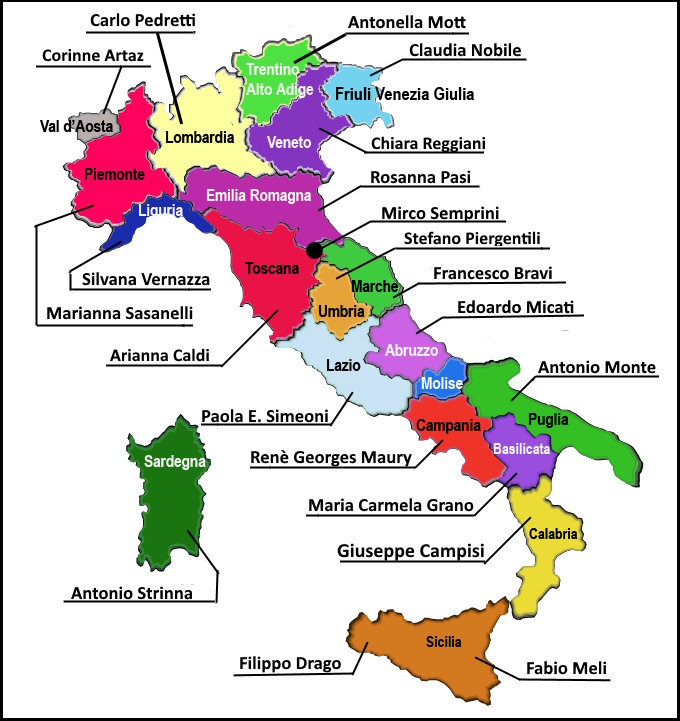 Mappa Referenti Regionali 2023